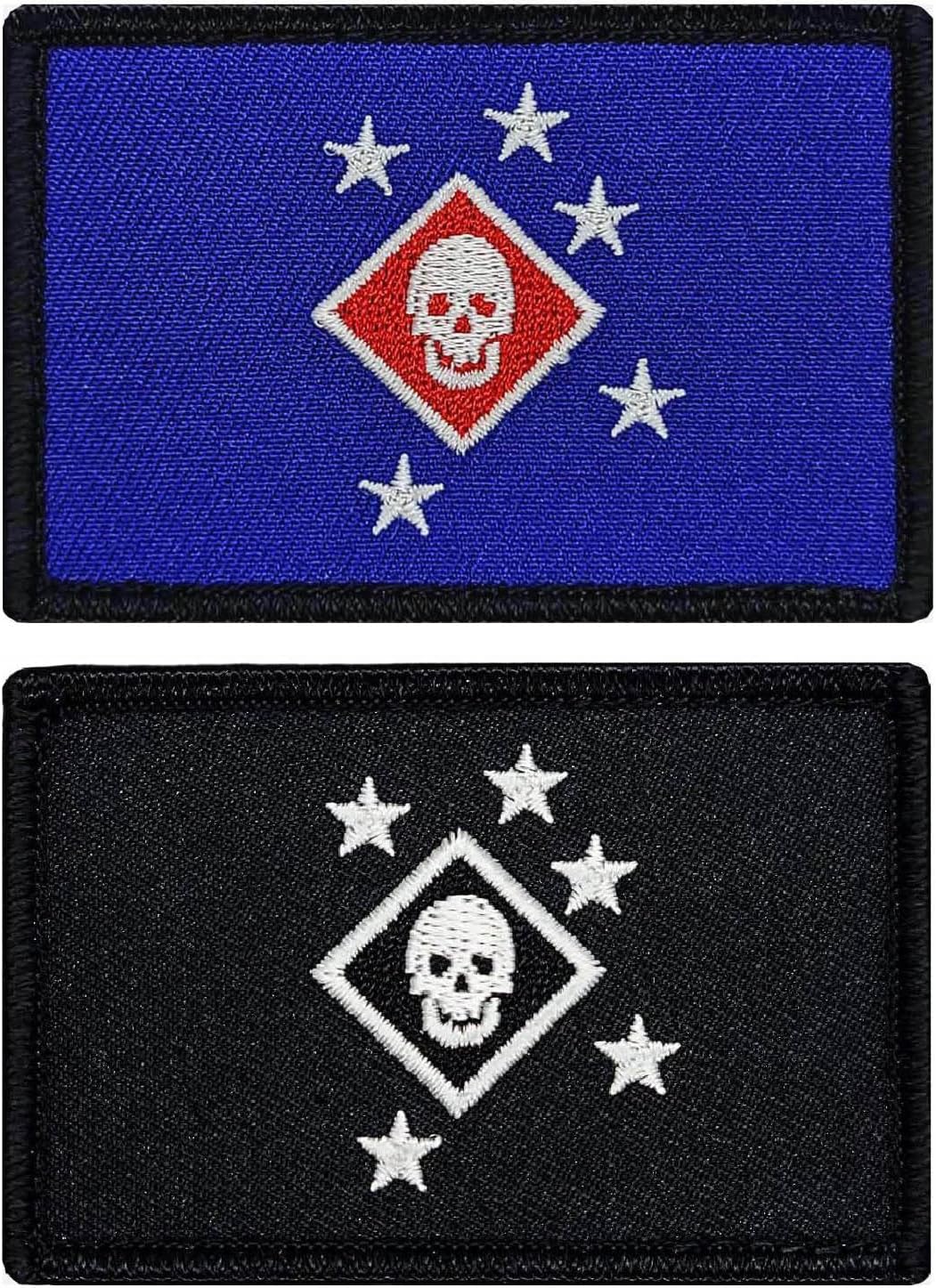 Patch Force Marine Raiders Embroidered Patch 2PC Bundle Set - 3 x 2 inch Hook Fastener B539