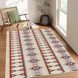 Scandinavian Geometric 5x7 Rug - Chevron Stripe Rug 6x9 - Mid-Century Ar...