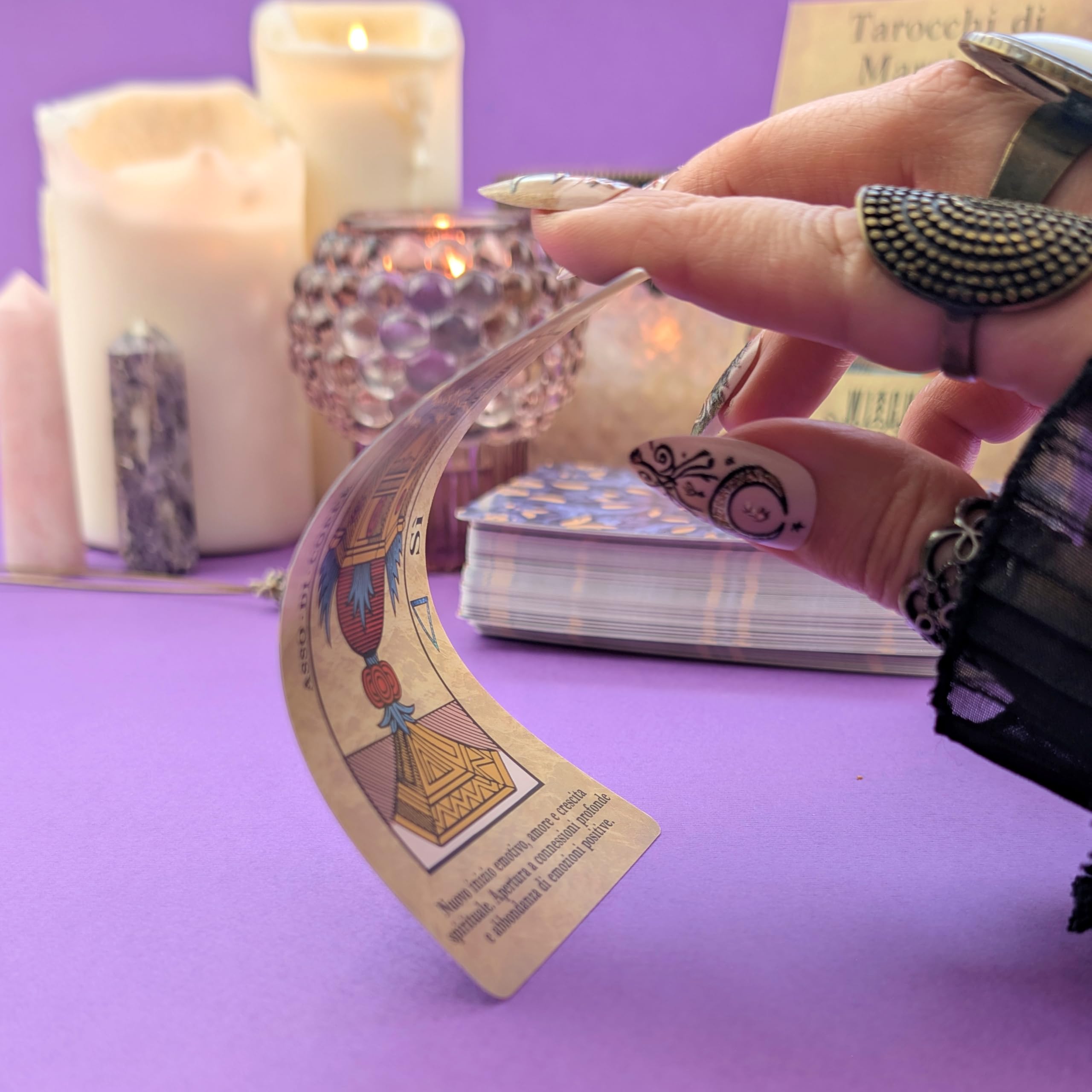 Witchy Cauldron – Tarocchi di Marsiglia per Principianti | Carte Tarocchi in Italiano con Significato| Mazzo Completo 78 Carte