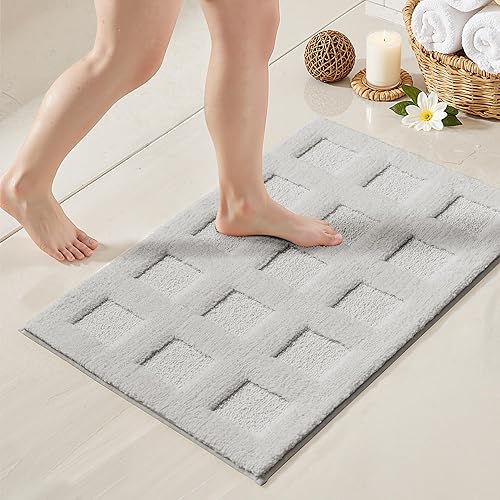 Miniatura 8 de GRANNY SAYS Alfombras de baño antideslizantes, lavables, extra suaves y absorbentes de agua para baño, alfombra de baño peluda de felpa, alfombra de