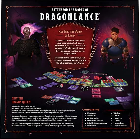 Dungeons & Dragons Dragonlance: Warriors of Krynn, Cooperative Board Game for 3-5 Players