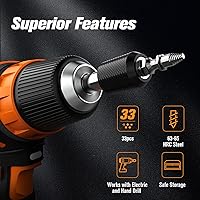 Vista 2 de Nuovoware Juego de extractor de tornillos dañados, 33 piezas mejoradas, kit extractor de tornillos pelados fácil de quitar, juego de removedor