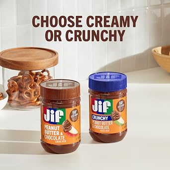 Jif Crunchy Peanut Butter & Chocolate Flavored Spread, 15 Oz. Jar