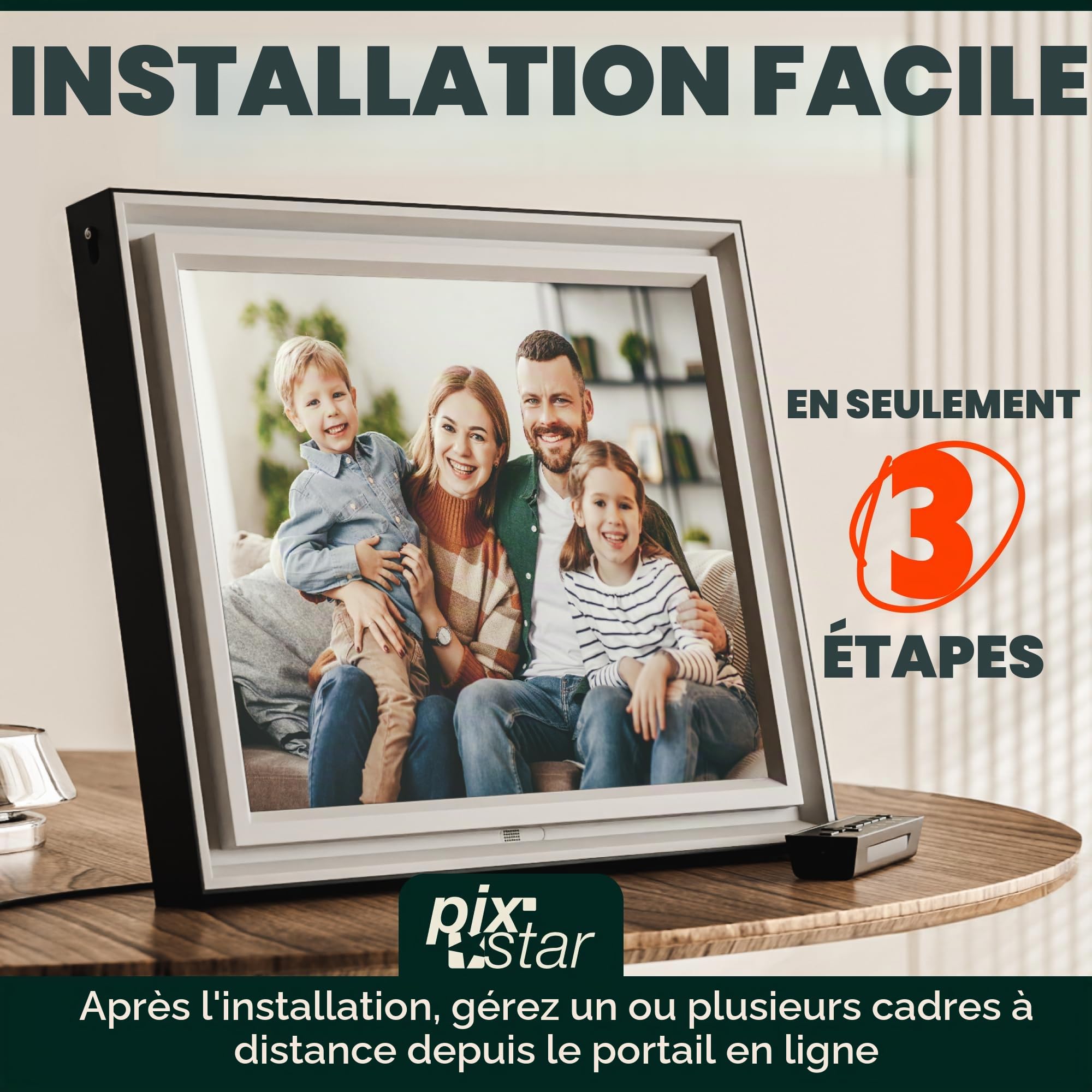 PixStar LUX Cadre photo numérique 17 pouces