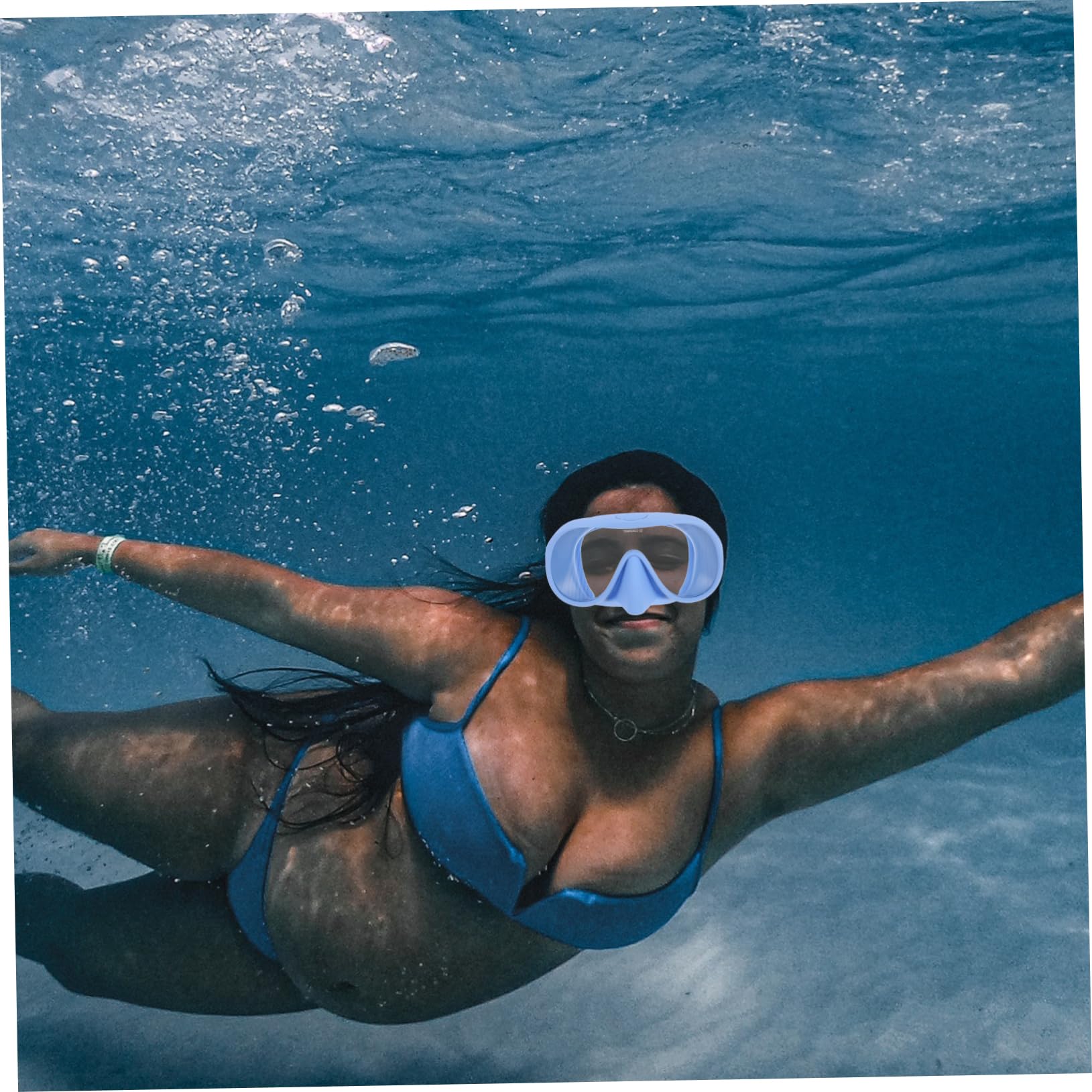 Set Snorkeling Adulto 1 Pezzo in Silicone e Vetro Temperato | Antiappannante Occhialini Nuoto, Maschera da Snorkeling per Adulti, Atmosfera Estiva, con Custodia