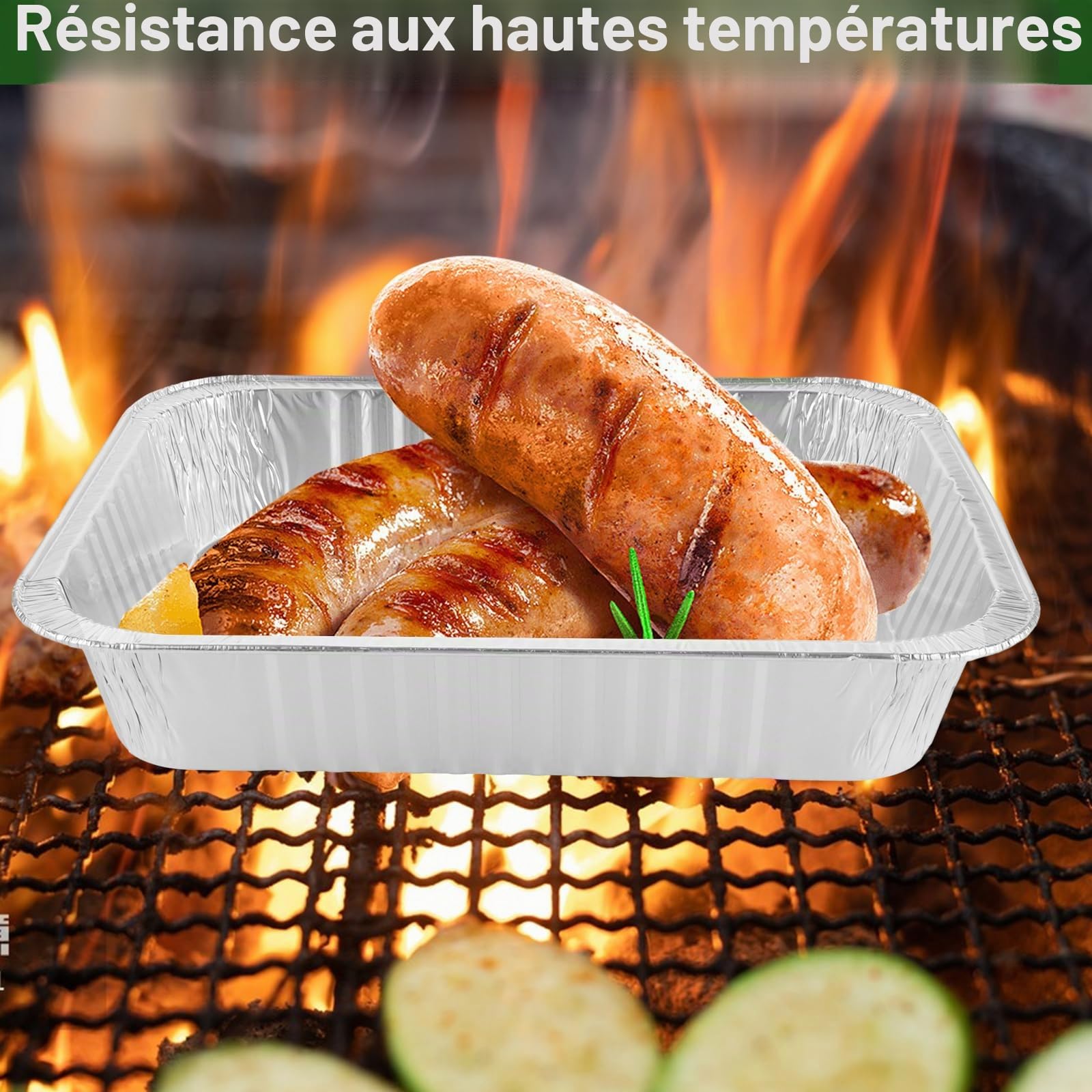 30 Pièces Barquette Aluminium, 4900 ml Plateaux de Cuisson, Réutilisable Plat Aluminium pour Barbecue à Gaz, Rôtis, Cuisson(37 x 26 x 7 cm)