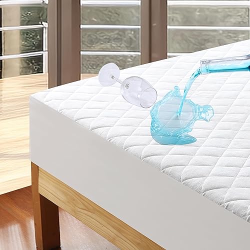 Miniatura 7 de Protector de colchón impermeable 100% bambú tamaño individual XLSplit King, acolchado con bolsillo profundo que se adapta a 8 pulgadas hasta 16