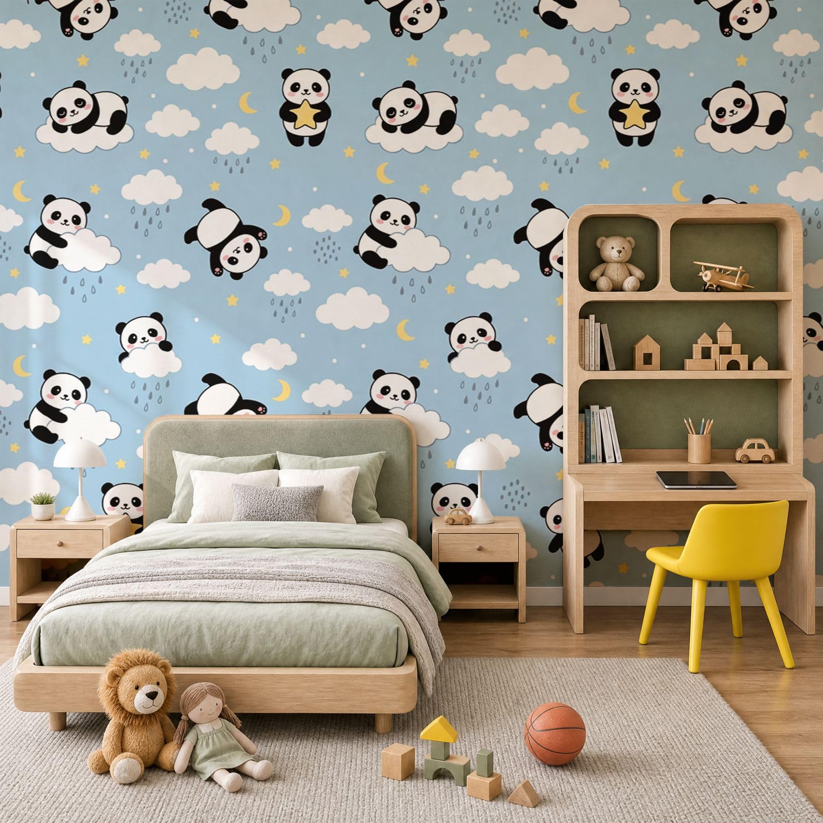 Papier peint panoramique animal pour créer un coin douceur dans le salon