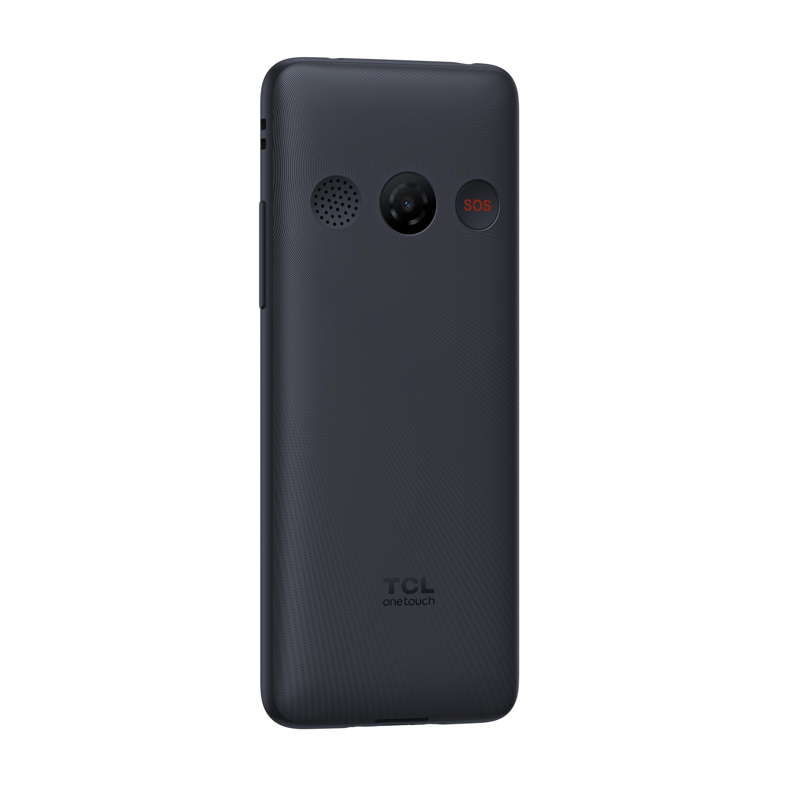 TCL Onetouch 4022s Ekran 2.8" Łatwy w użyciu telefon komórkowy, duże klawisze, dla osób starszych. Podstawa ładowarki, aparat, Bluetooth, latarka, przycisk SOS, rejestrator, szary [Wersja ES/PT]