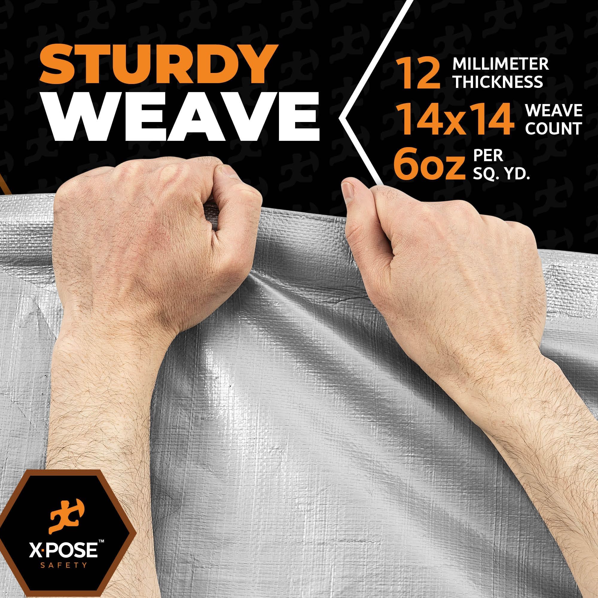 Xpose Safety Abdeckplane 9,2 X 9,2 M – Extra Stark, Wasserdicht Mit Ösen