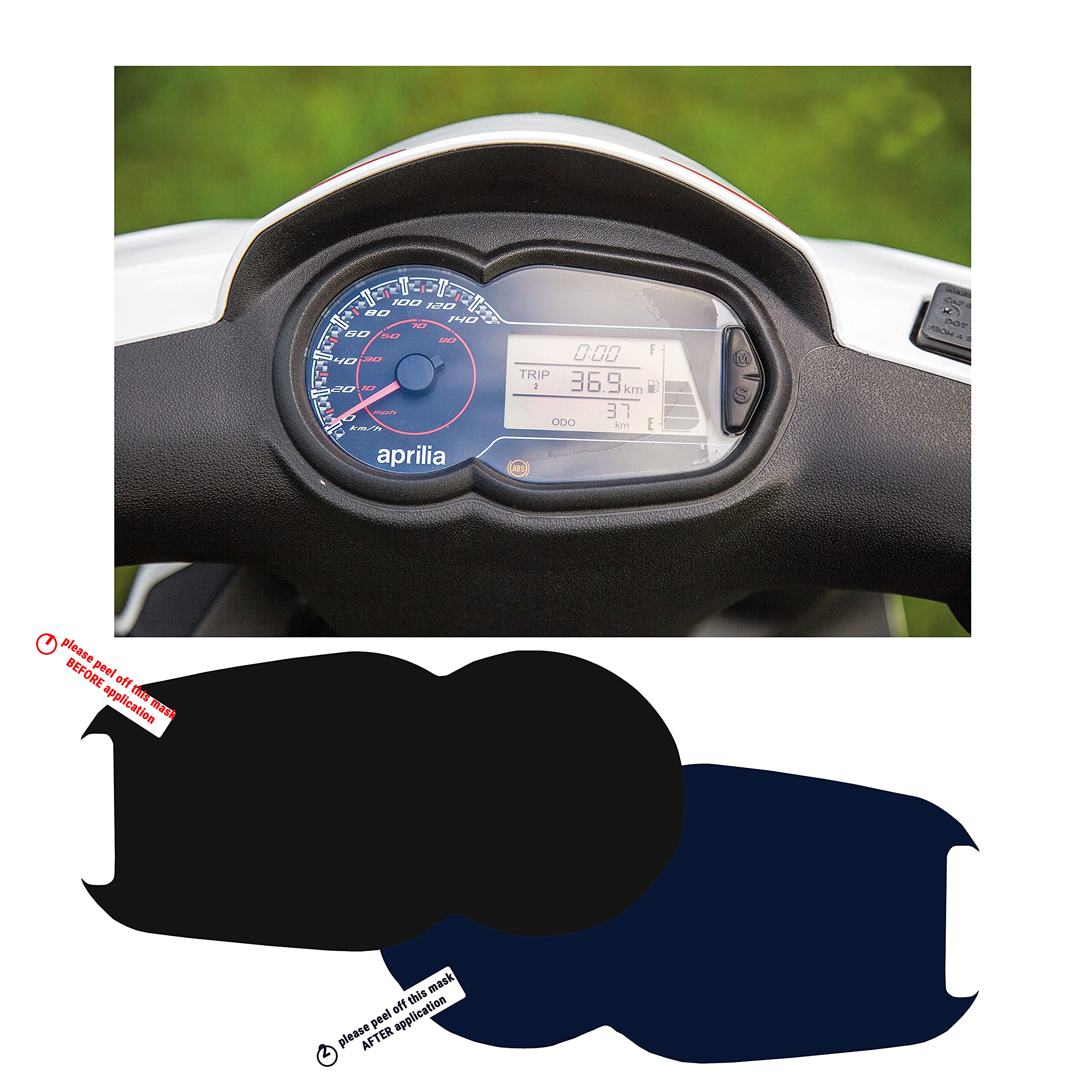 NIKAVI SMSG10 Speedo Meter Screen Protector Scratch Guard Compatible for - Aprilia SR 150 + NKVKC