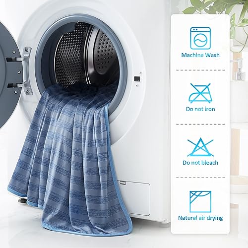 Miniatura 6 de Guohaoi - Manta refrescante (90"x108" tamaño King) para personas que sudan al dormir, absorbe el calor para mantener el cuerpo fresco durante los