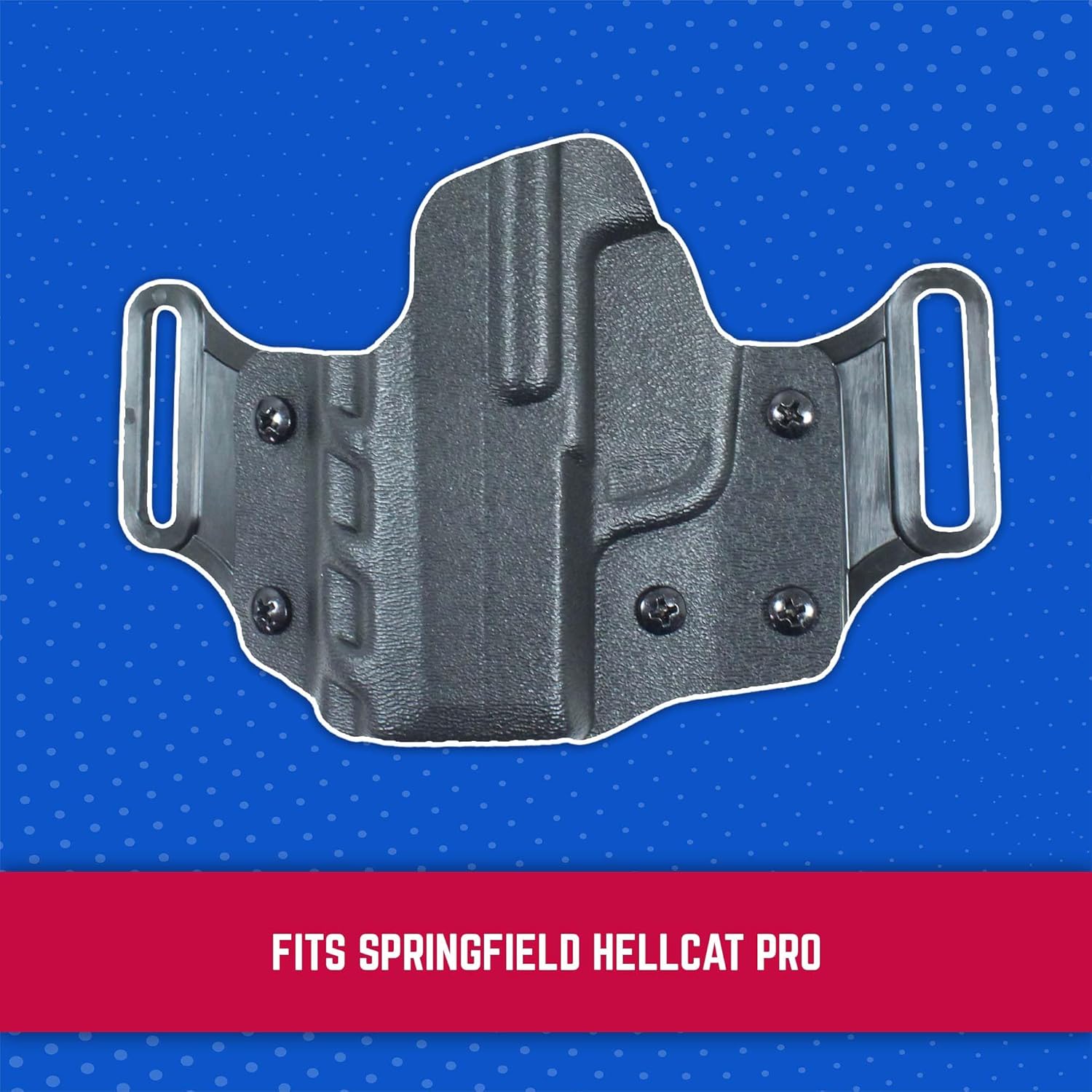 Desantis Veiled Partner Gun Holster - OWB Pistol Holster, Belt Slide Kydex Holsters for Pistols, Adjustable Tension, Optics Compatible, Fits The Springfield Hellcat Pro - Left Hand Draw, Black