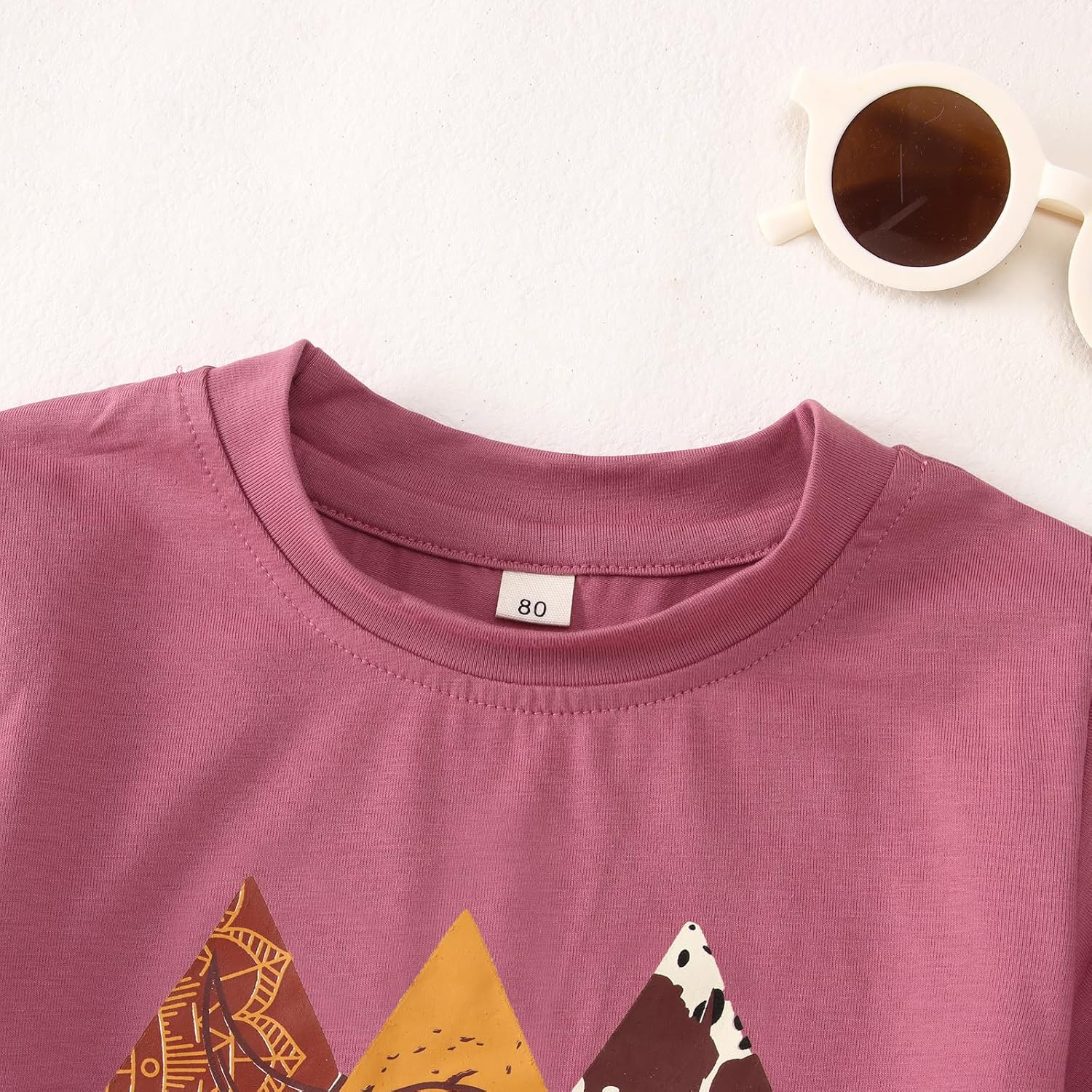 MODNTOGA Toddler Baby Girl Rodeo Cow Skull Shirt Retro Cowgirl Graphic T-Shirt Western Cow Print Summer Tee Short Sleeve Tops - Image 4