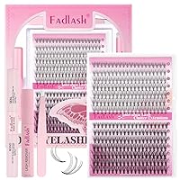 Vista 13 de FADLASH Pegamento de pestañas resistente y sellado impermeable 12ml Pegamento de pestañas en racimo para racimos de pestañas Fuerte adhesión