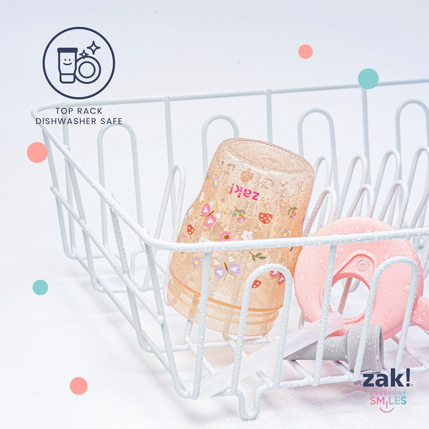 Zak Designs Peppa Pig Capri Toddler Tumbler For Travel or At Home, 10oz 2-Pack Durable Plastic Sippy Cups With Handle and Leak-Proof Design are Perfect For Kids (Peppa and George) - Image 7