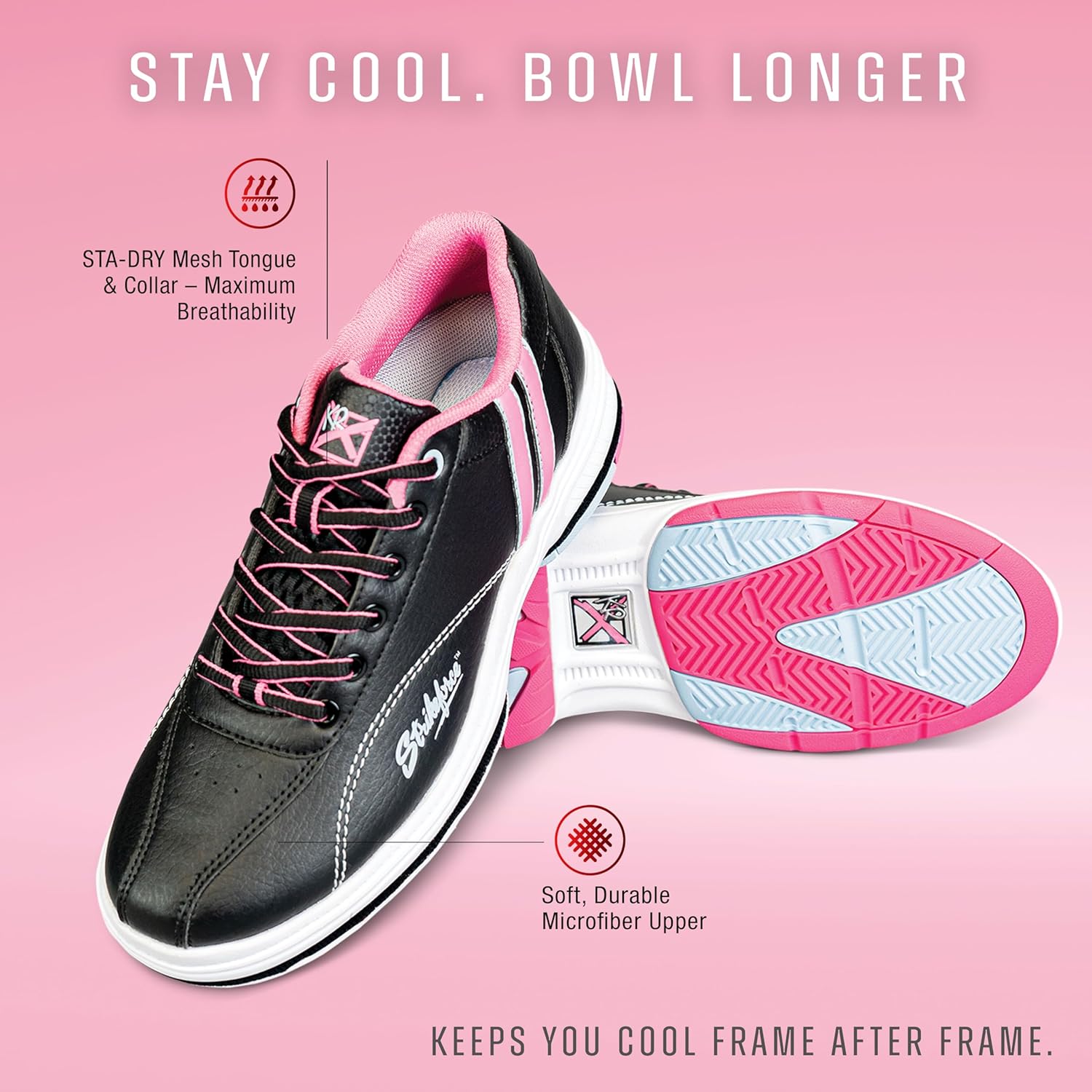 KR Strikeforce Starr Performance Women’s Right Hand Only Bowling Shoe Comes with Interchangeable Soles and Heel on The Slide Shoe