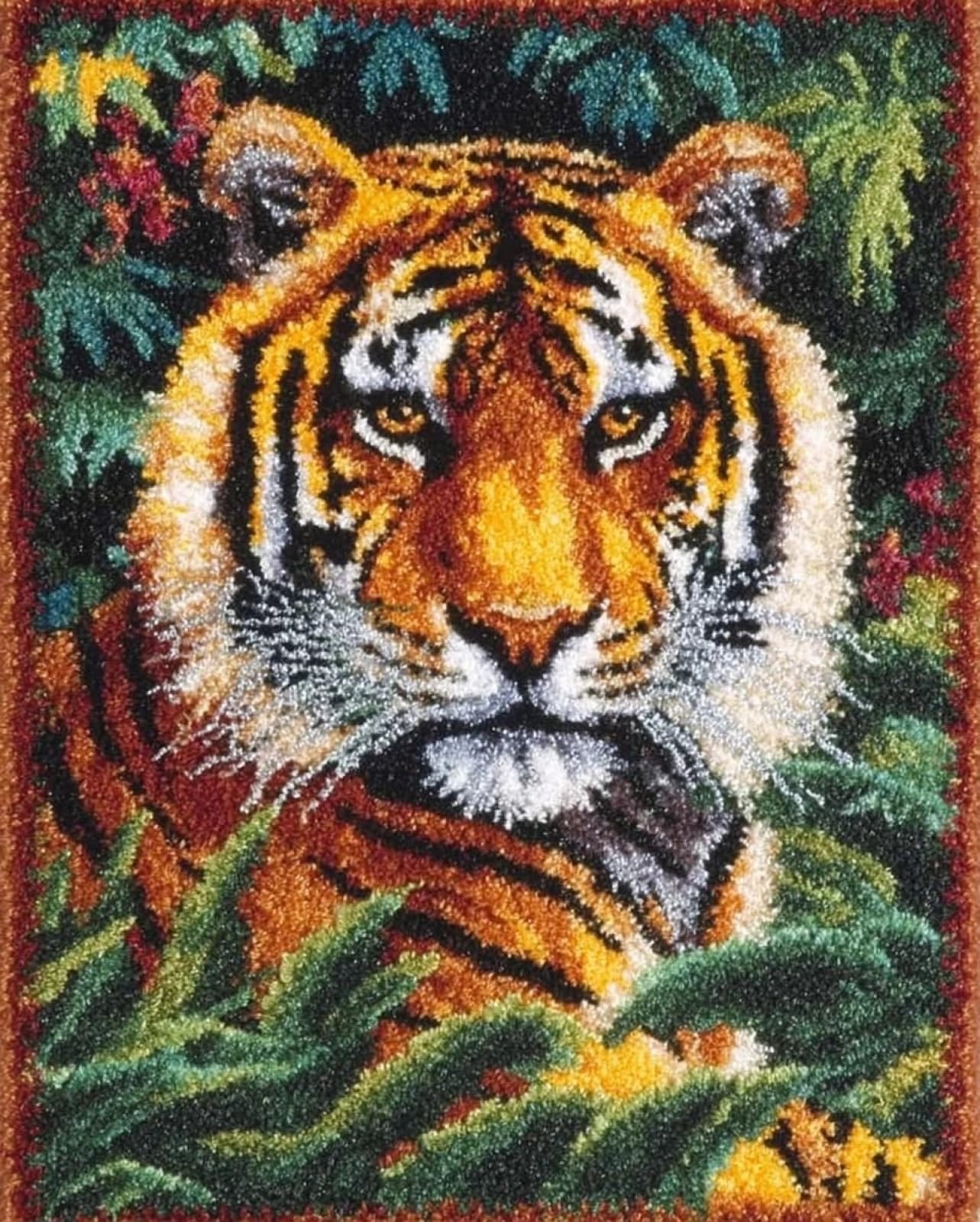 Wallphantom Latch Hook Rug Kits for Adults,Animal Tiger
