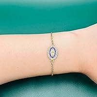 Vista 7 de 60pcs Mix Color Virgin Mary Link Medal Enamel Alloy Rhinestones Our Lady Crucifix Connection for Jewelry Making