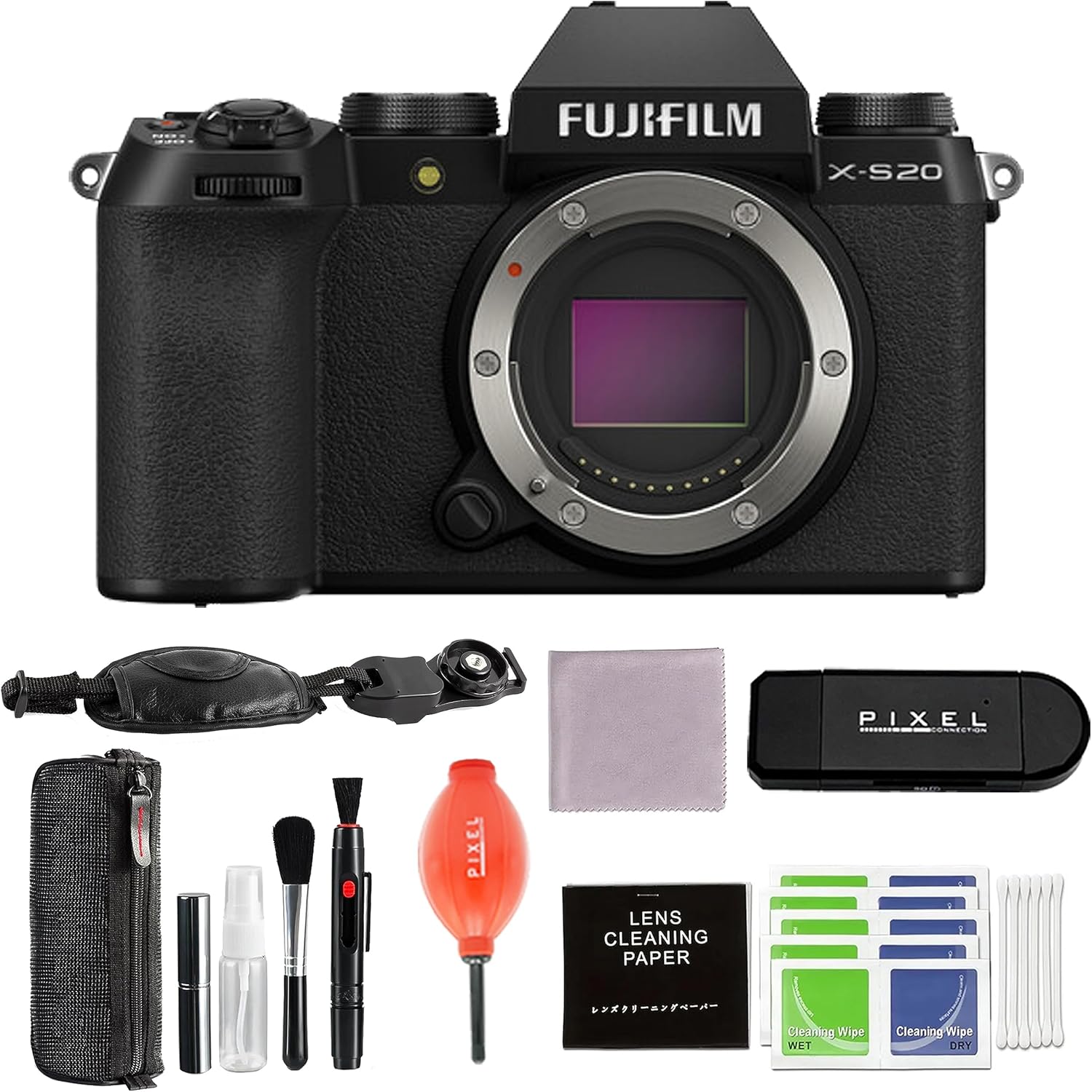 Fujifilm X-S20 Mirrorless Camera Body Bundle with Advanced Accessories | Fuji xs20