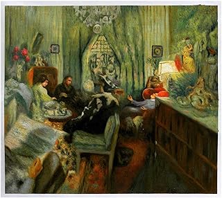 The Salon of Madame Aron - Edouard Vuillard hand-painted oil painting reproduction,interior conversation scene,living room large wall art