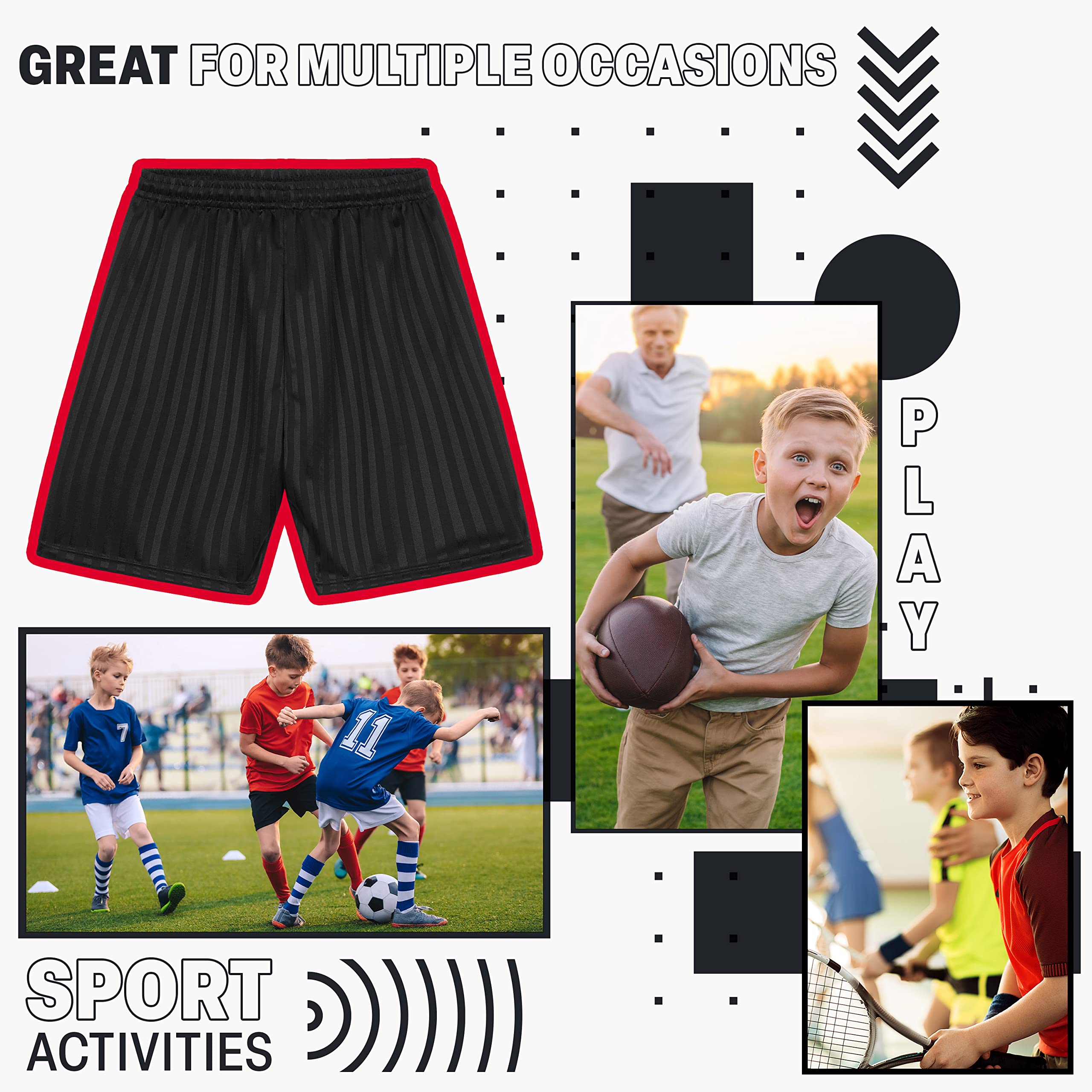 CityComfort Pantaloncini Sportivi Shorts per Bambino e Bermuda Ragazzo 5-14 Anni Pantaloncini Basket Calcio Kick Boxing Pallavolo Pantaloni Estivi Corti Pantaloncini Tuta Palestra