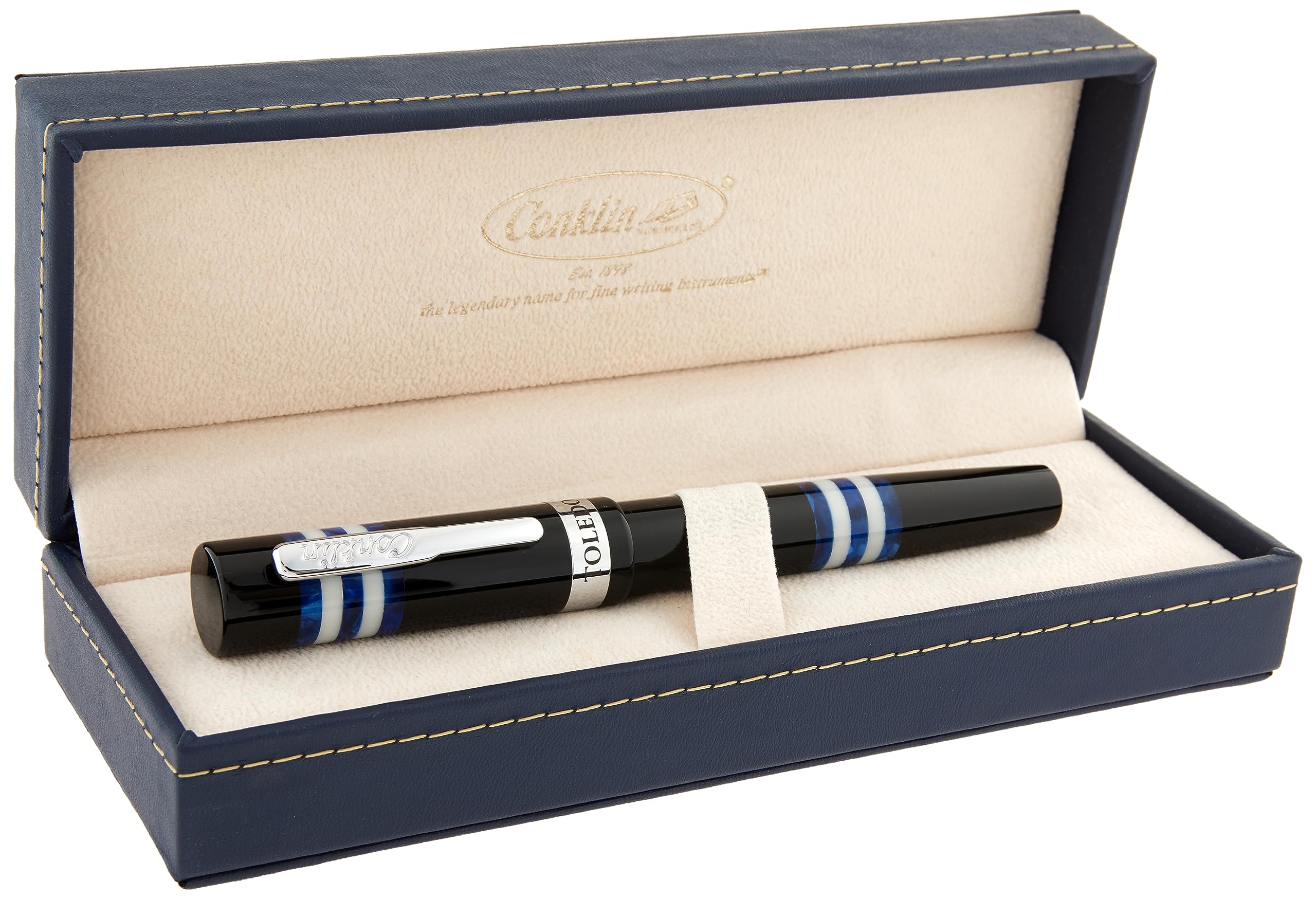 Amazon | Conklin Toledo 万年筆 ブルー Omniflex | 万年筆 | 文房具