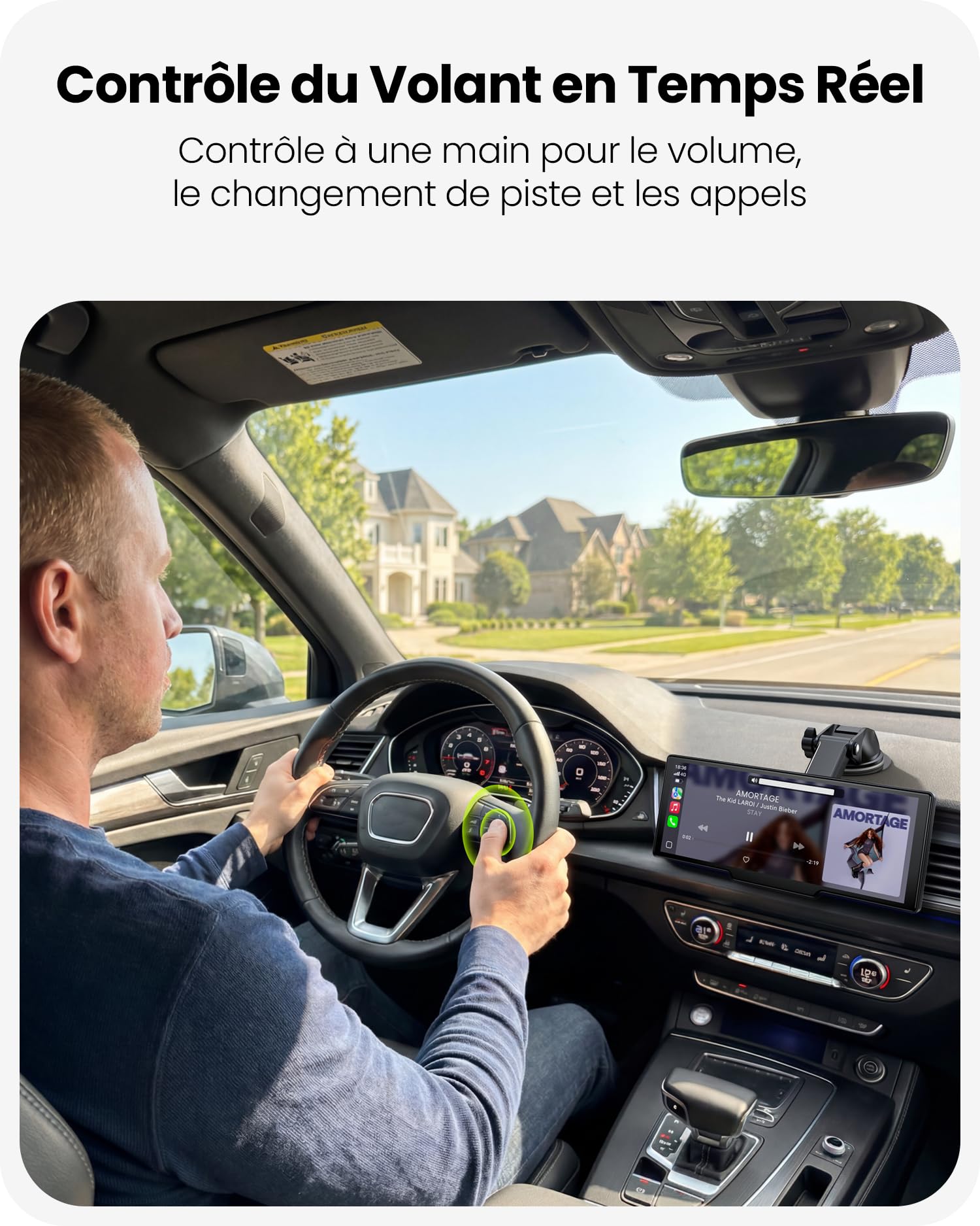 vaett 9,26" Écran CarPlay Voiture pour Apple CarPlay & Android Auto avec Dash Cam 4K et Cam de Recul HD, Car Play avec Mises à Jour OTA, Bluetooth 5.1, Mirror Link