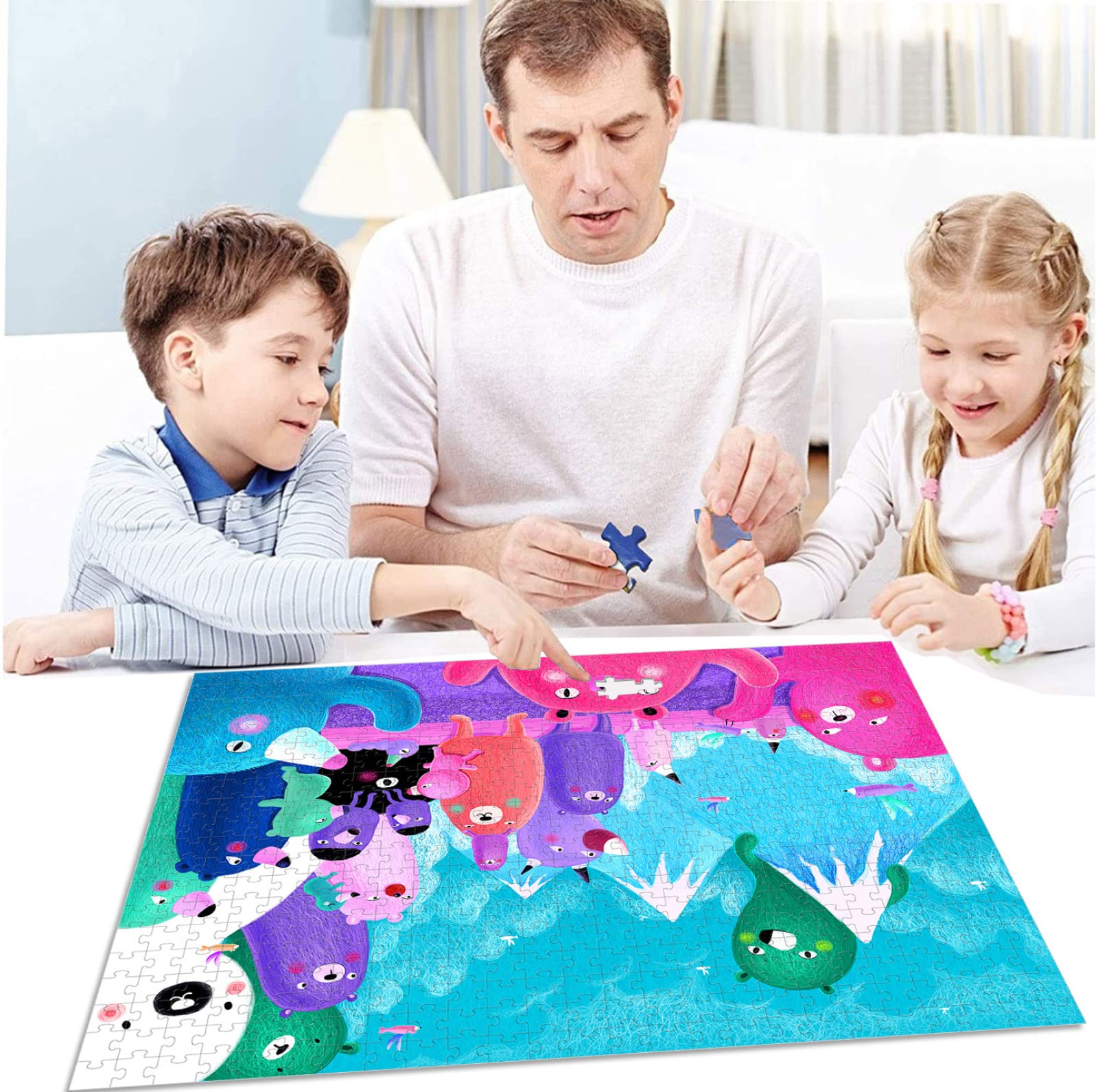 Puzzle per adulti in legno da 1500 pezzi Gioco per animali Regalo per il tempo libero Intrattenimento Decorazione per feste