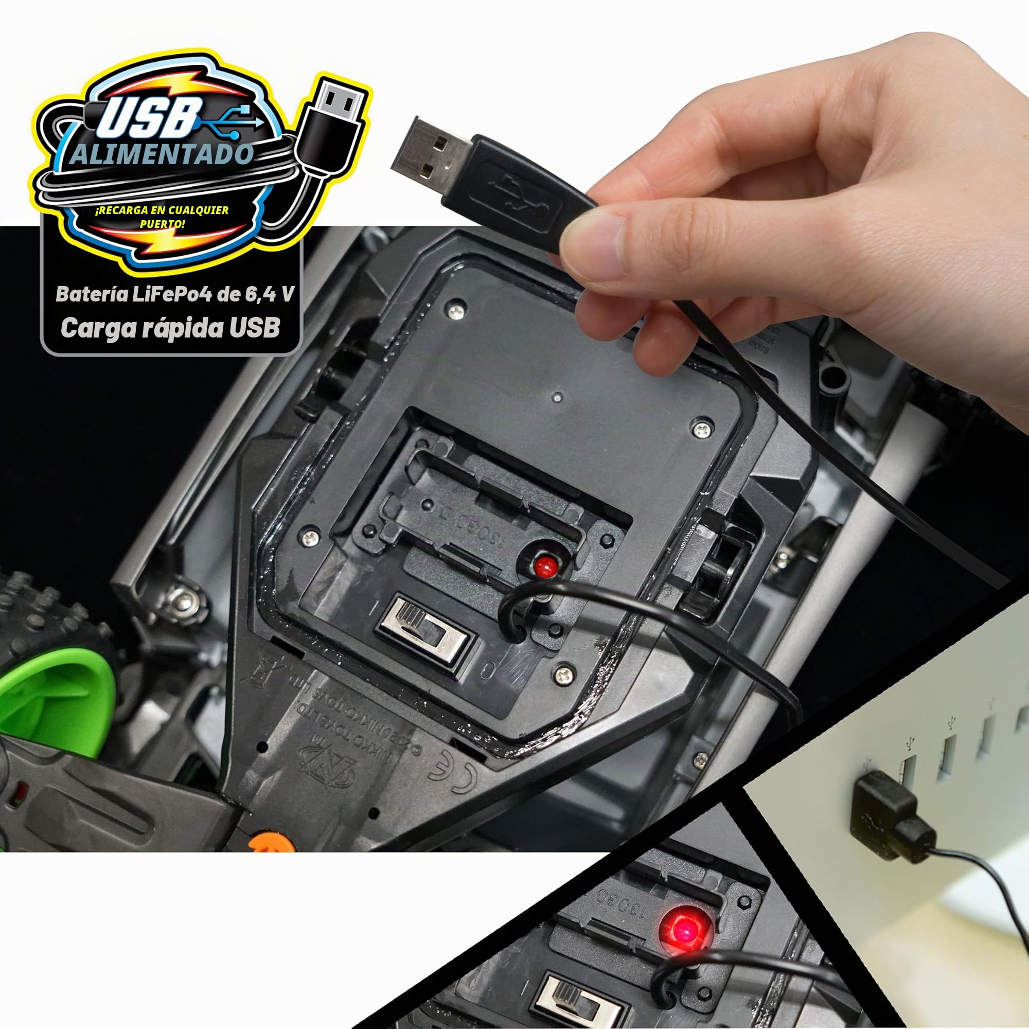 Nikko 10061 Pro Trucks, Coche teledirigido teledirigido, vehículo Todoterreno hasta 14 km/h, camión de Carreras Robusto con suspensión Completa y Carga rápida USB, niños a Partir de 6 años y Adultos,