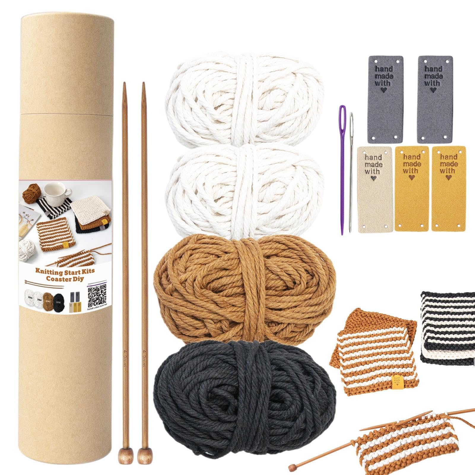 Kit Tricot Pour Débutant Adulte Complet Avec Aiguilles À Tricot –  Fournitures De Kit De Dessous De