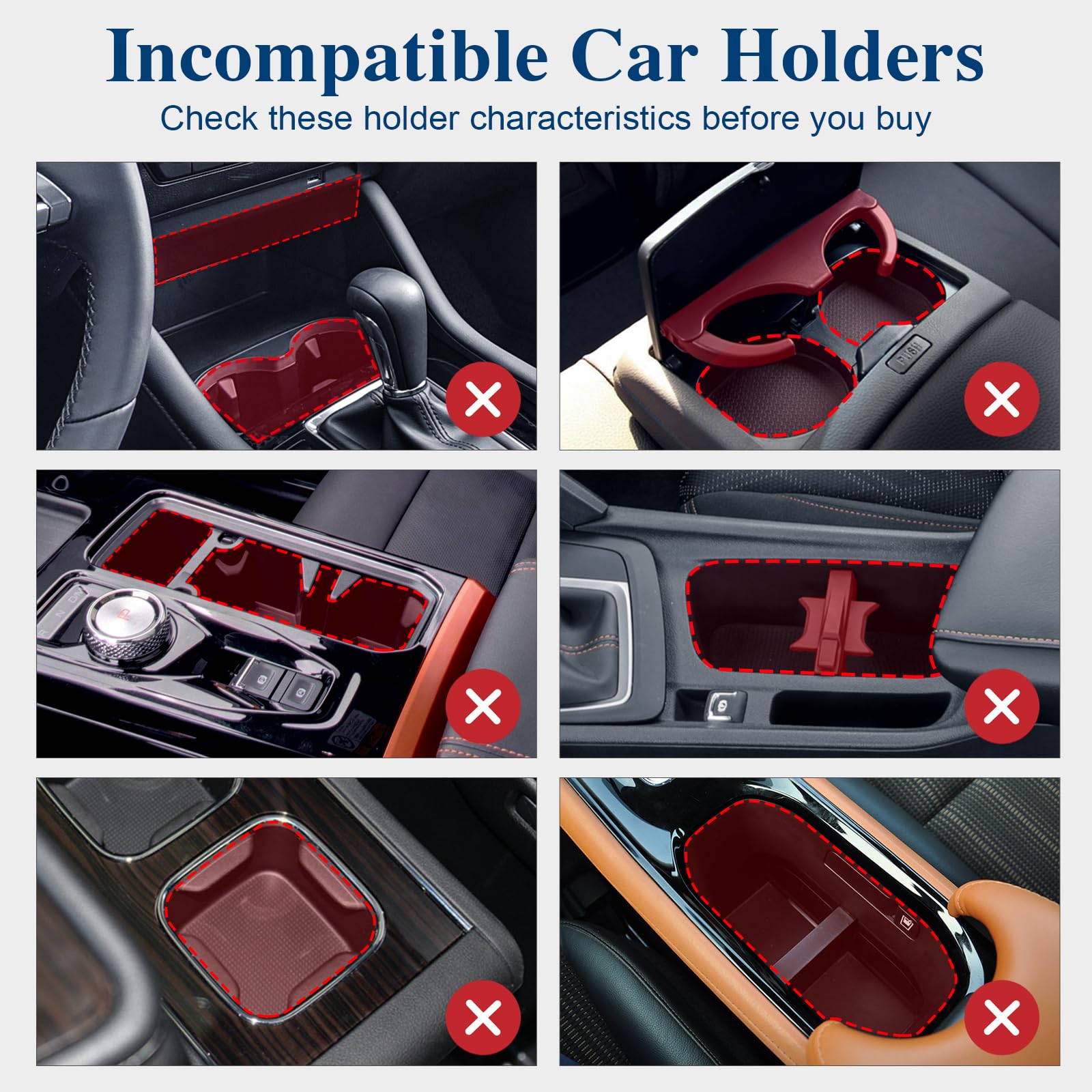 2Pack Car Cup Holder Expander Cup Holder Extender Adapter with Expandable Arm and Adjustable Base Compatible with Yeti — view 3