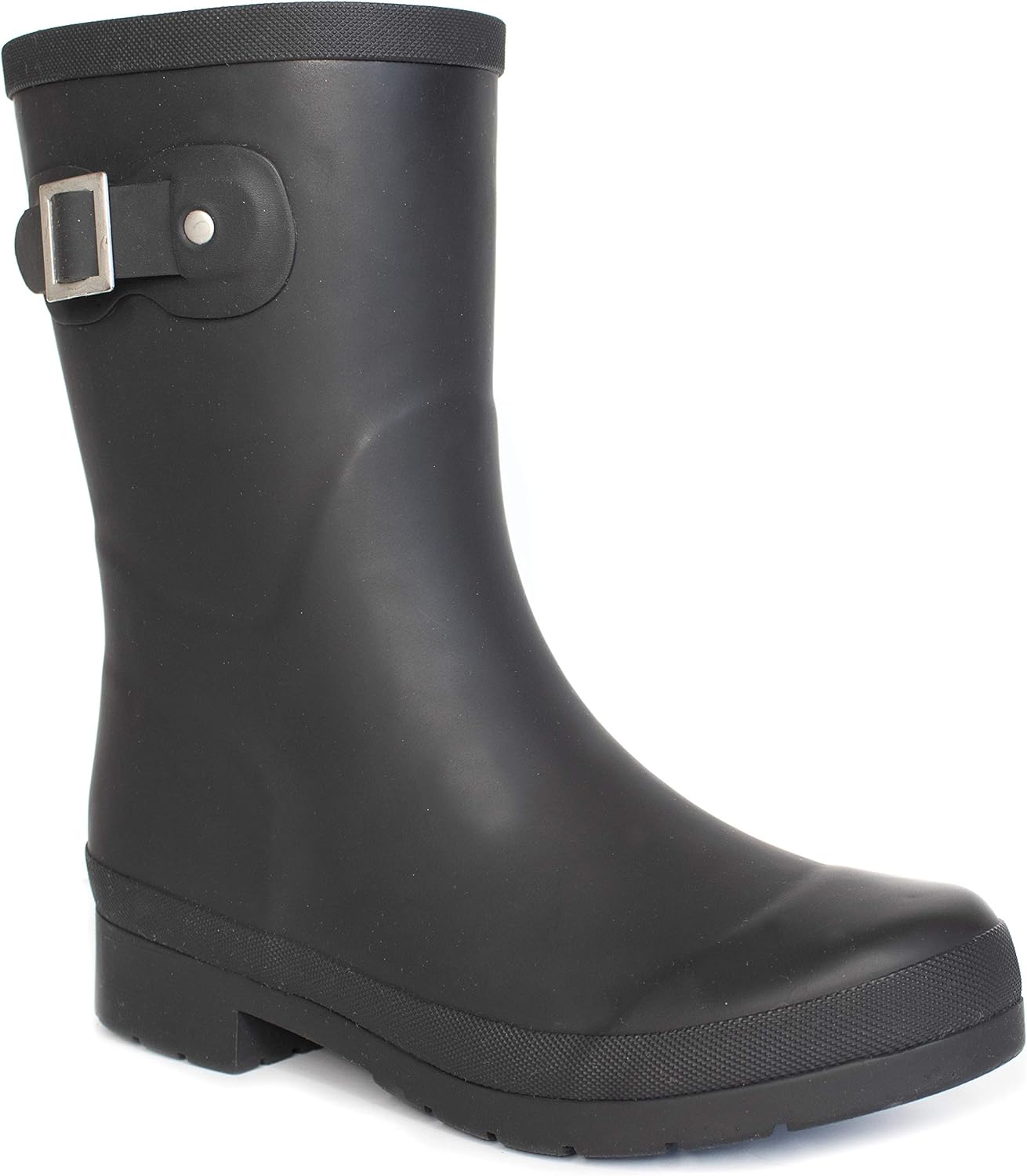 Chooka Women’s Waterproof Solid Mid-Height Rain Boot – Durable Rubber