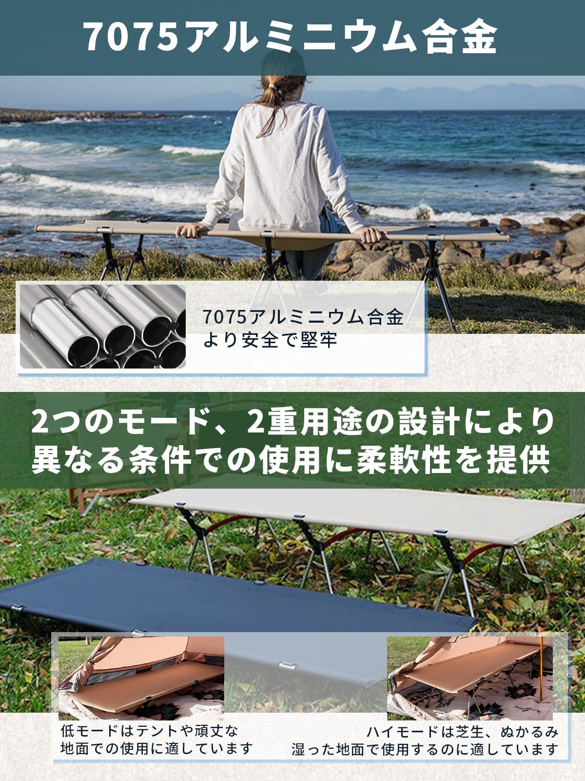 キャンプベッド折りたたみベッドコットン軽量・堅牢・静音・防水折りたたみ可能・高/ Amazon.co.jp: キャンプベッド折りたたみベッドコットン軽量