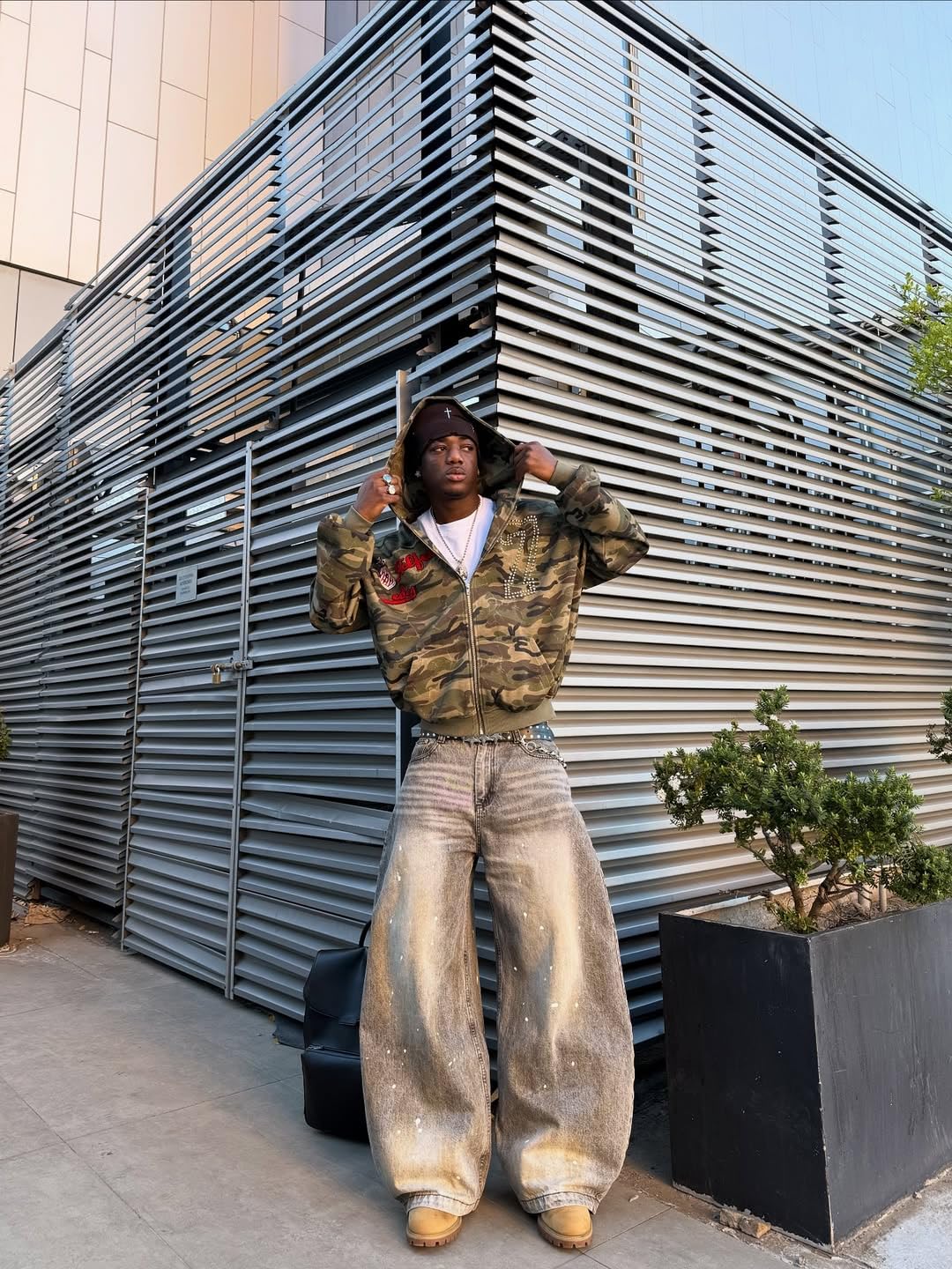Aelfric Eden Bluza z kapturem z zamkiem błyskawicznym, bluza z kapturem Camo, styl vintage, Streetwear Hip Hop, bluza z kapturem z kieszeniami