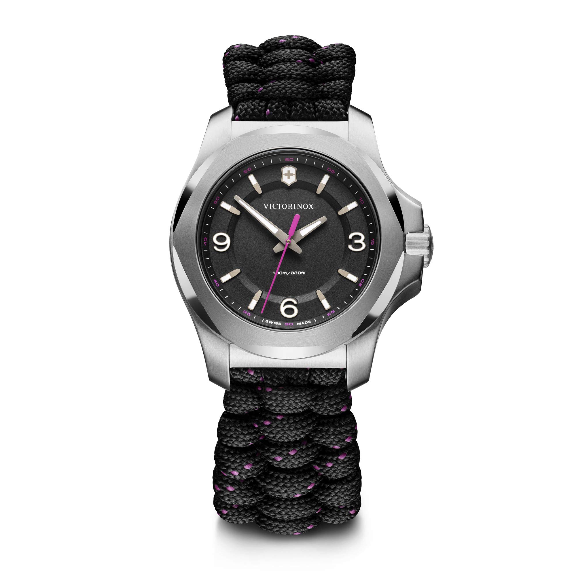 Victorinox I.N.O.X. V Watch with Black Dial and Black Paracord Strap