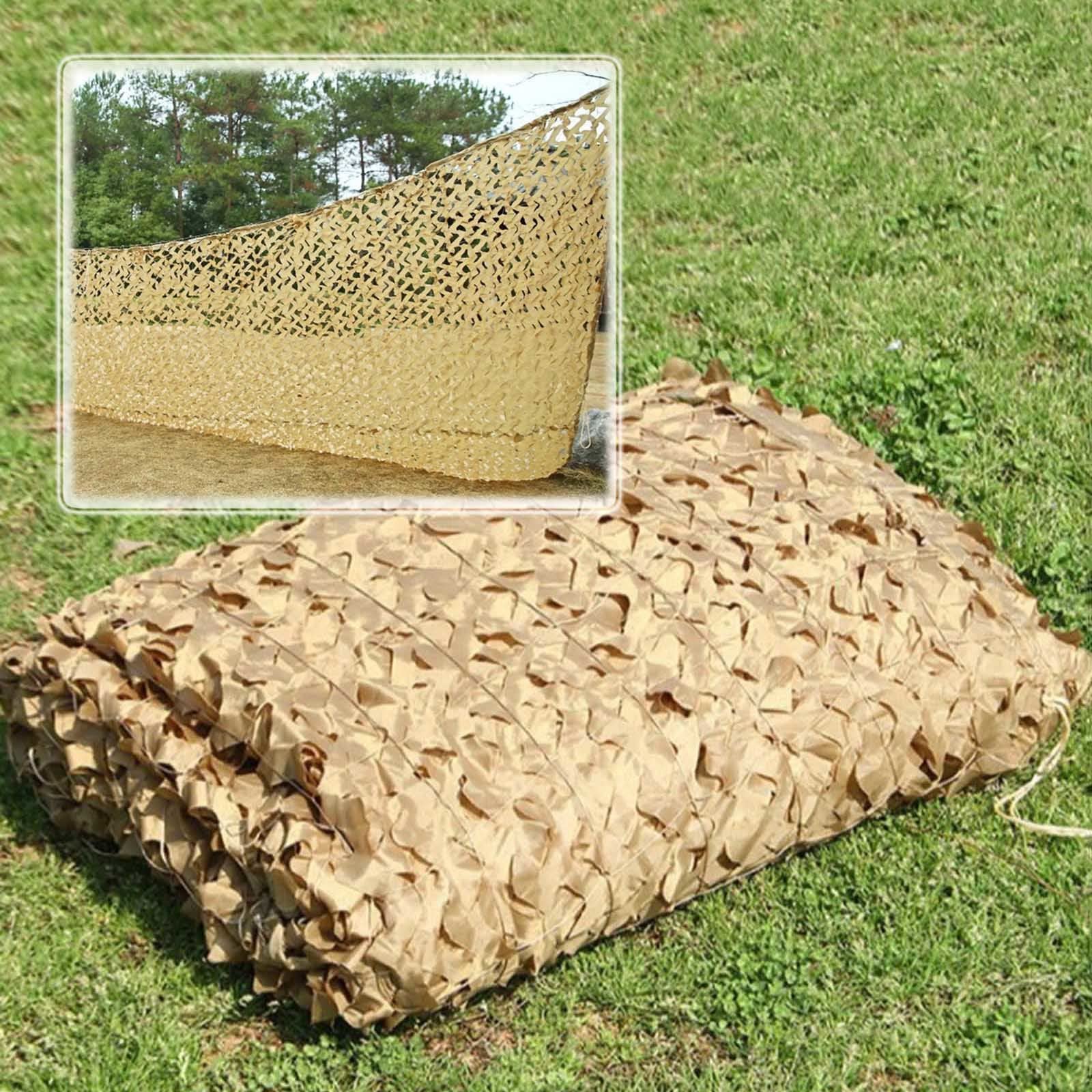Red De Camuflaje Reforzada 2×3m 3×3m 3×4m 3×5m 4×8m,Red De Sombra Decorativa,Malla De Camuflaje Militar,Camping,Caza,Red De Camuflaje De Protección Solar,Cubierta De Coche,Yellow-5×9m(16.4*29.5ft)