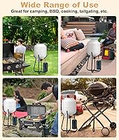 Vista 8 de WADEO Adaptador de recarga de propano con válvula y medidor, llena botellas de 1 lb desde tanque de propano de 20 lb, diseño de codo de 90 grados