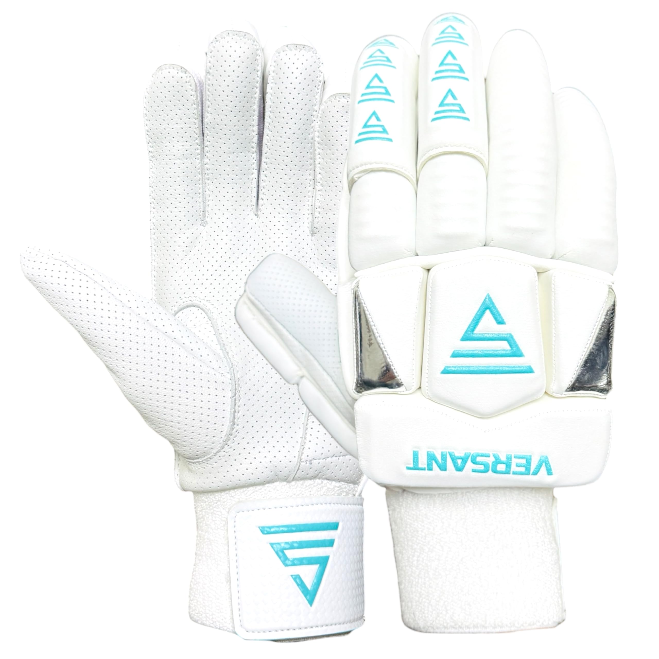 VERSANT GC Cricket Batting Gloves with PITTARD Leather Palm (White, Mens, Right Handed)-image-49