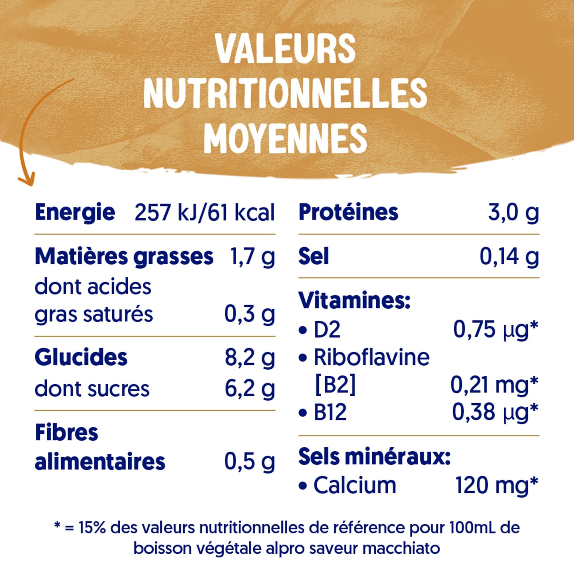 Alpro - Boisson Végétale - Soja Macchiato - 1L - Lot de 8x1L