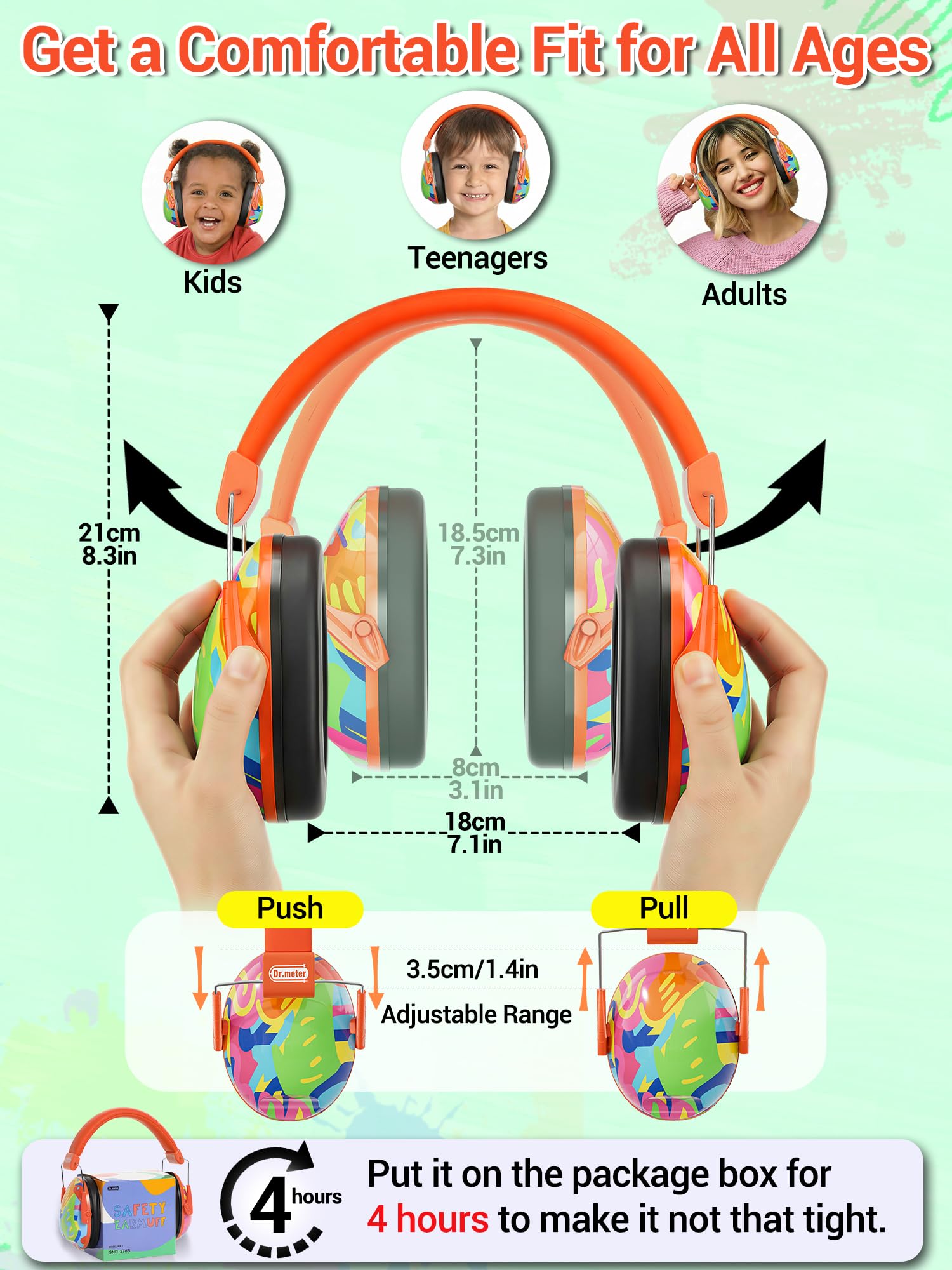 Dr.meter Toddler Ear Protection Noise Cancelling Headphones for Kids Autism view 4