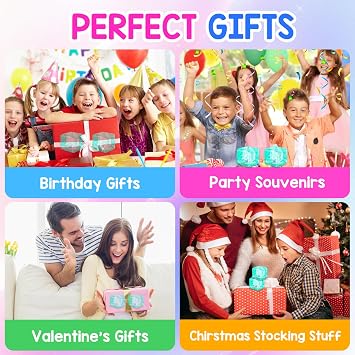 2 Pack Squishy Cube Squeeze Toys, Ice Cube Squishy Sensory Toys with Floating Ocean Shells & Stars, Stress Relief Toys , Office Desk Toy, Squishy Fidget Toy for Adults and Teens (4.5 cm)