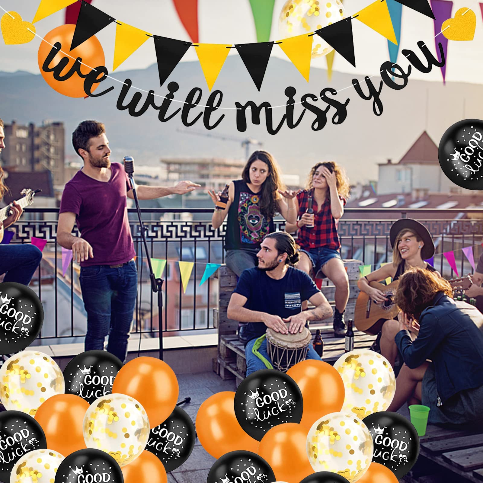 Die Firma HOWAF Abschieds-Deko-Set – Banner \u0026 Ballons Für Ruhestand,  Jobwechsel Oder Abschluss Girlande Rente, image size:1600x1600