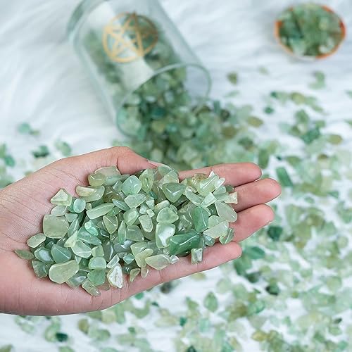 Miniatura 2 de Crocon Chips de jade verde triturado de 12 libra, piedra a granel, más de 1100 quilates, piezas de cuarzo natural, piedras preciosas de forma