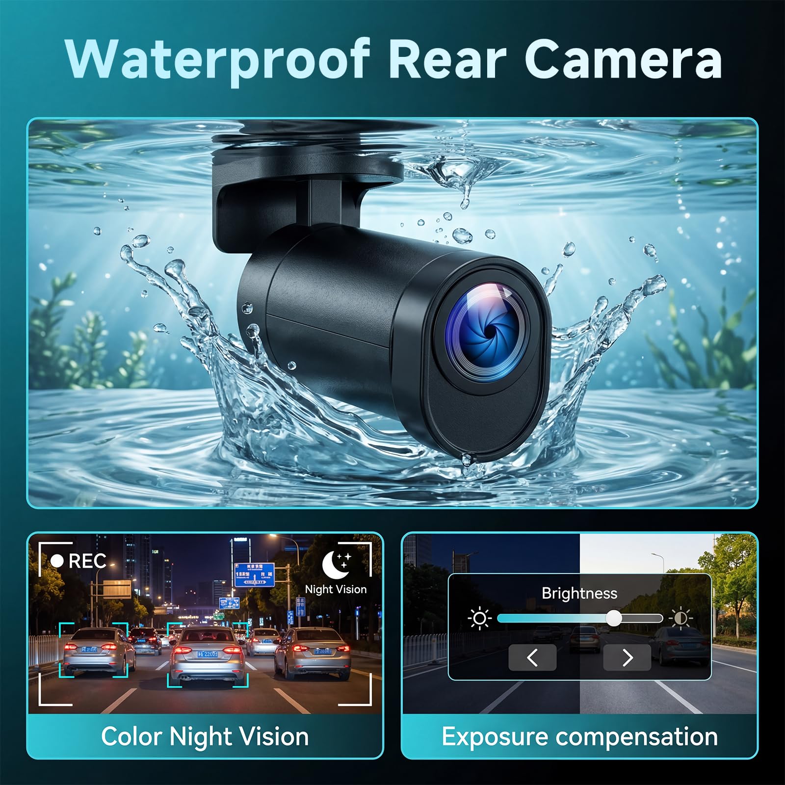 Hodozzy 4K Dashcam Cámara Frontal y Cámara Trasera 2,5K, Pantalla 3,16 Pulgadas, Cámara para Salpicadero de Coche, 5,8GHz WiFi App, ADAS BSD LCA, Sensor G Grabación en Bucle, Monitor en Aparcamiento