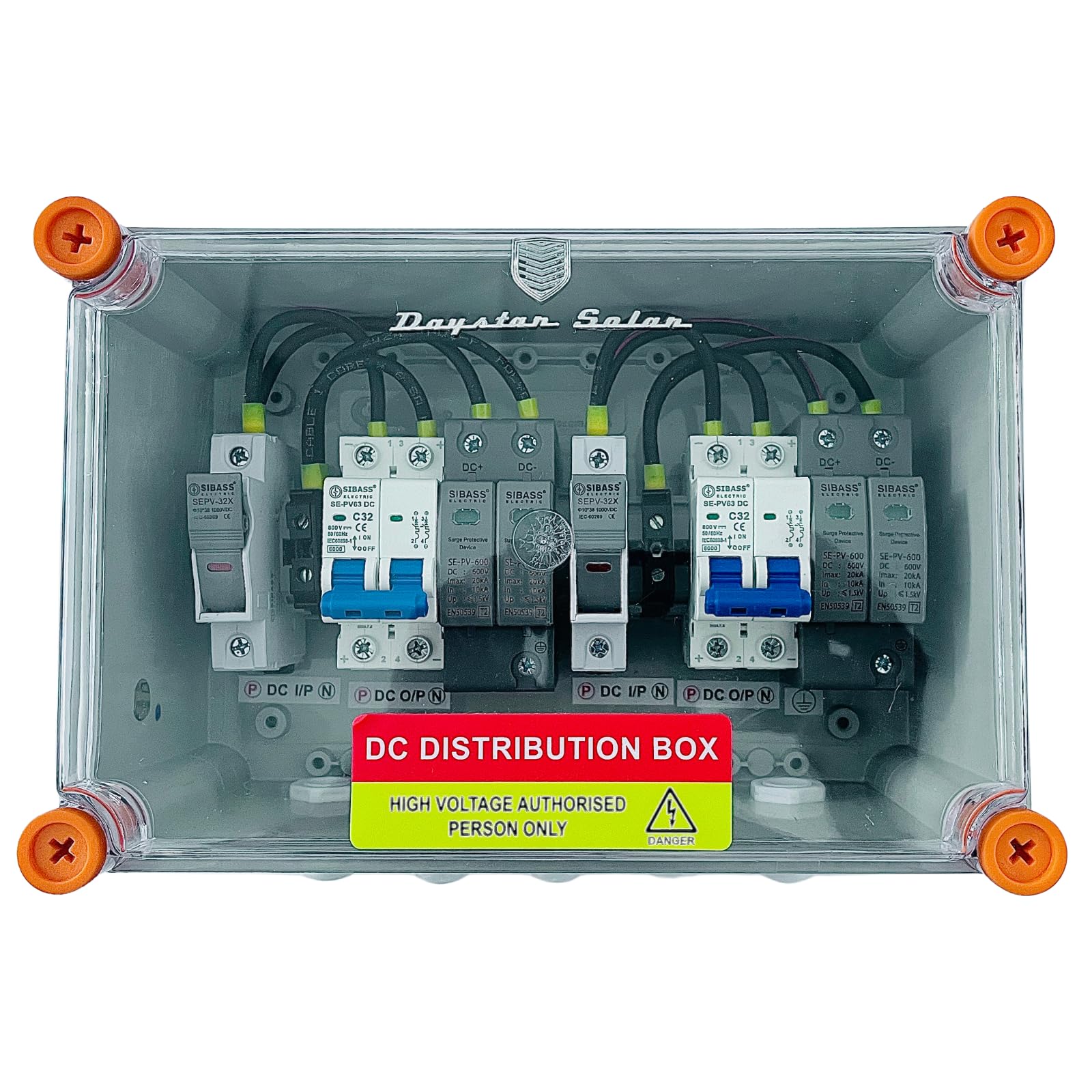 Daystar Solar DCDB 2-in-2-out DC Distribution Box with DC Sibass 600V SPD, Sibass 32A MCB 2-pole 800V, Sibass 30A Fuse (2 Series/String x up to 10-12 Panels Max each string) (B0DFHFMHVM) Amazon Price History, Amazon Price Tracker