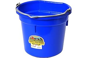Little Giant 20 Quart Flat Back Plastic Animal Feed and Water Bucket