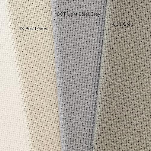 Vista 31 de KCS 59" x una yarda 18 Ct Counted algodón Aida tela de punto de cruz (blanco antiguo)