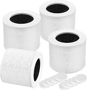 Leemone 4 Pack Core Mini Replacement Filter for LEVOIT Core Mini Air Purifiers,High-Efficiency Activated Carbon