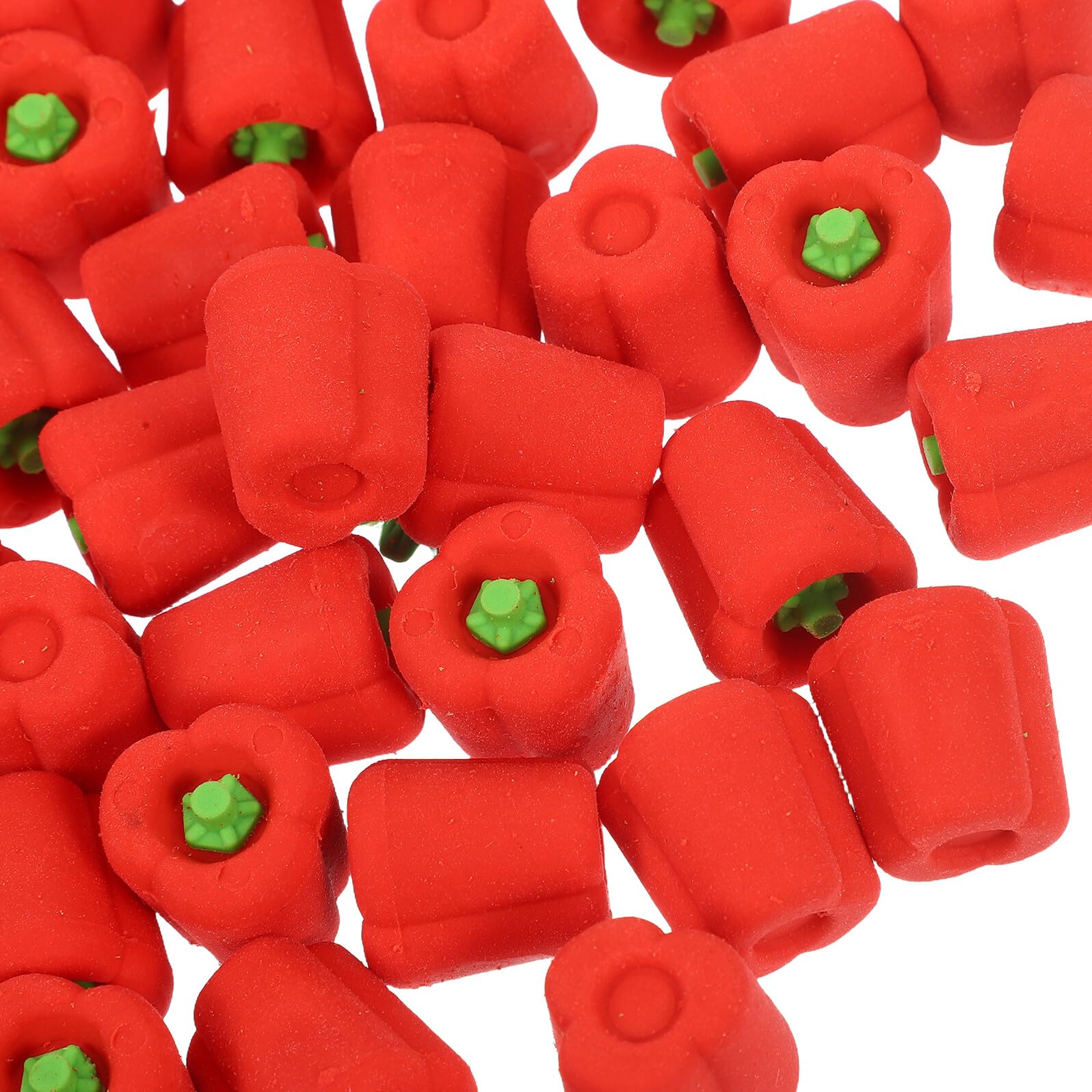 ARTIBETTER 100 Gomme da Cancellare per a Forma di Peperone Mini in Tpr Gomme Vegetali Divertenti per Matite Premi Scolastici e Feste Accessori Cancelleria per Studenti
